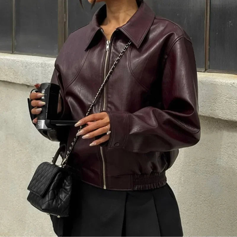 Nora | Faux Leather Jacket