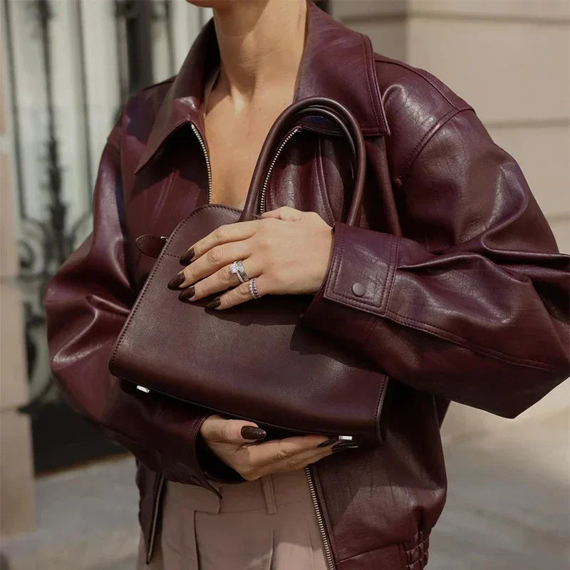 Nora | Faux Leather Jacket