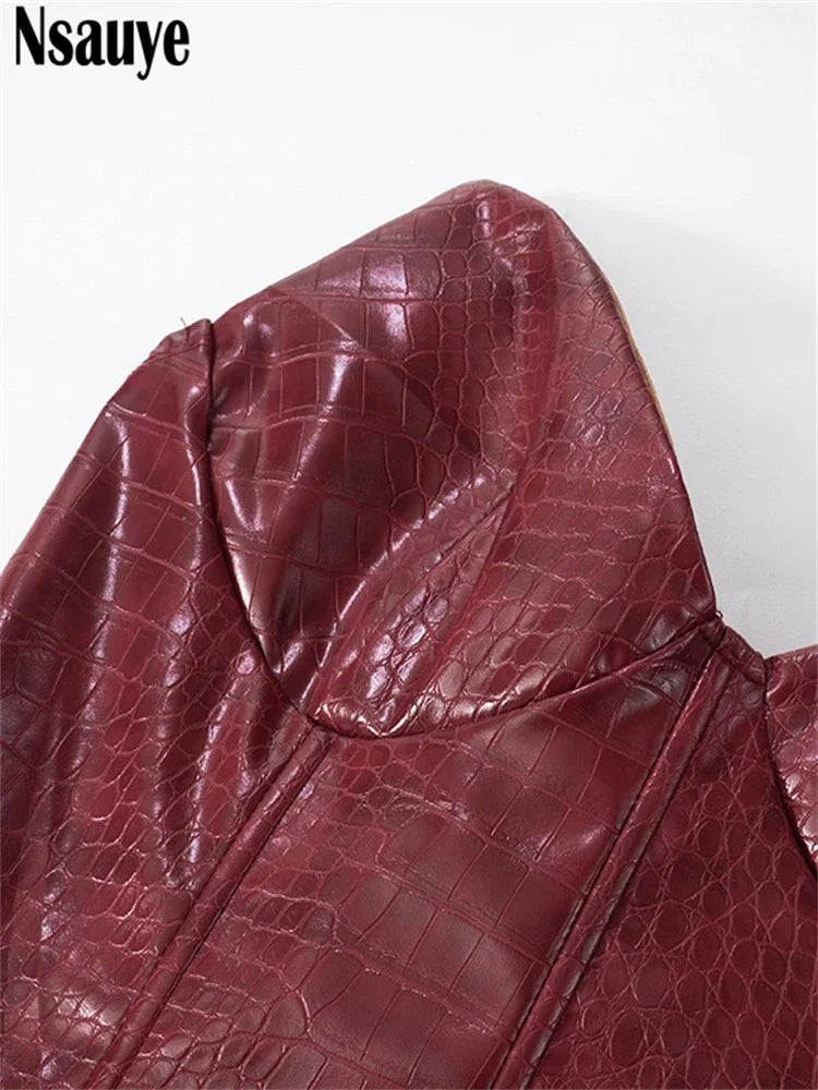 Ophelia |  Faux Leather Mini dress